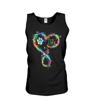 Load image into Gallery viewer, Dog Mom Life Black T-Shirt Unisex Tank Top