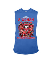 Load image into Gallery viewer, A Woman Loves Georgia Bulldogs Custom Tee Unisex Long Sleeve