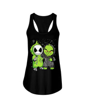 Load image into Gallery viewer, Cute Little Jack Skellington Grinch Best Friend Christmas Gift Shirt Ladies Flowy Tank