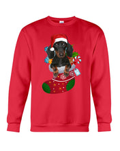 Load image into Gallery viewer, Dachshund In A Sock Christmas Cute Gift For Dachshunds Lovers Sweatshirt