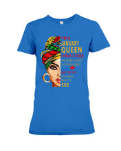 Load image into Gallery viewer, January Queen 3 Sides Horoscopes T-Shirt Ladies Tee