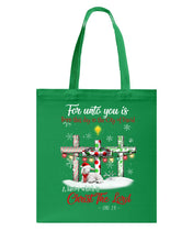 Load image into Gallery viewer, Savior Christ The Lord Gift For Christmas Gift T-Shirt Basketweave Tote Bag