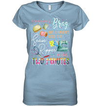 Load image into Gallery viewer, Brag Sean Ripper In Two Minutes Funny T-Shirt Ladies V-Neck