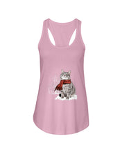 Load image into Gallery viewer, Cute Cat Christmas Gift For Cat Lovers Custom T-Shirt Ladies Flowy Tank