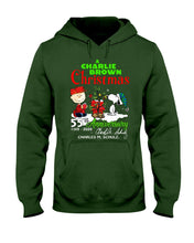 Load image into Gallery viewer, 55Th Anniversary A Charlie Brown Christmas Black T-Shirt Hoodie