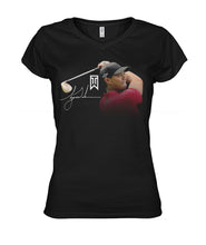 Load image into Gallery viewer, Tiger Wood Golf Lovers Autograph Shirt Ladies V-Neck