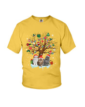 Load image into Gallery viewer, Christmas Tree Cat Lovers Cute Funny T-Shirt Youth Tee