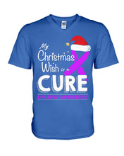Load image into Gallery viewer, Epilepsy Awareness - My Christmas Wish Is A Cure Guys V-Neck