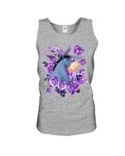 Load image into Gallery viewer, Donkey Loves Purple Flowers Custom T-Shirt Unisex Tank Top
