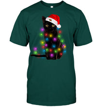 Load image into Gallery viewer, Cat Merry And Bright New Guys Tee