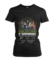 Load image into Gallery viewer, Arrow 8Th Anniversary Gift For Fans Black T-Shirt Ladies Tee