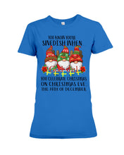 Load image into Gallery viewer, Swedish Christmas Gnome Cute Gift Tee Ladies Tee