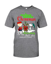 Load image into Gallery viewer, 55Th Anniversary A Charlie Brown Christmas Black T-Shirt Guys Tee