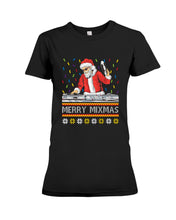Load image into Gallery viewer, Merry Mixmas - Santa Claus Dj Funny Christmas Gift Ladies Tee