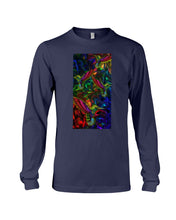 Load image into Gallery viewer, Hummingbird Cosmic Light Color Black T-Shirt Unisex Long Sleeve