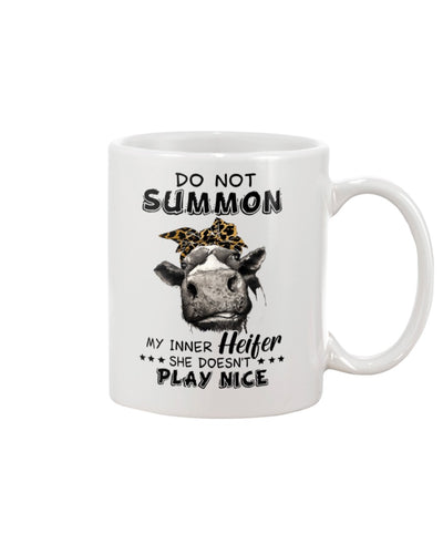 My Inner Heifer Doesn't Play Nice Funny Quote T-Shirt Mug