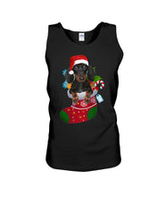 Load image into Gallery viewer, Dachshund In A Sock Christmas Cute Gift For Dachshunds Lovers Unisex Tank Top