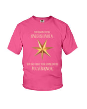 Load image into Gallery viewer, Christmas Star Swedish Julstarnor Black T-Shirt Youth Tee