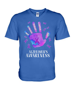 Alzheimers Awareness T-Shirt Guys V-Neck