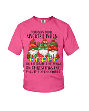 Load image into Gallery viewer, Swedish Christmas Gnome Cute Gift Tee Youth Tee