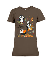 Load image into Gallery viewer, Penguin Happy Thanksgiving Gift For Kids Ladies Tee