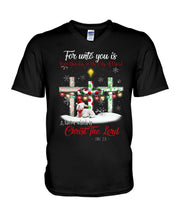 Load image into Gallery viewer, Savior Christ The Lord Gift For Christmas Gift T-Shirt Guys V-Neck