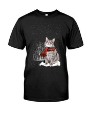 Load image into Gallery viewer, Cute Cat Christmas Gift For Cat Lovers Custom T-Shirt Basketweave Tote Bag