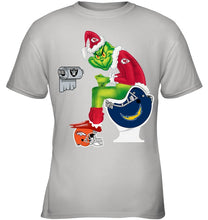 Load image into Gallery viewer, Funny Grinch Kansas Chief Christmas Gift Tee Youth Tee