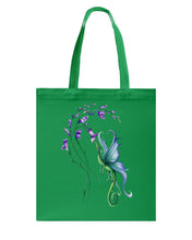 Load image into Gallery viewer, Dragon With Butterfly Wings Dragon Flowers Basketweave Tote Bag