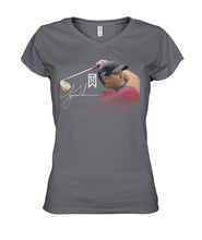 Load image into Gallery viewer, Tiger Wood Golf Lovers Autograph Shirt Ladies V-Neck