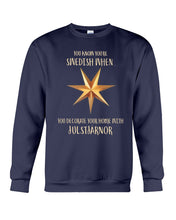 Load image into Gallery viewer, Christmas Star Swedish Julstarnor Black T-Shirt Sweatshirt