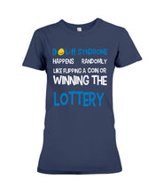 Load image into Gallery viewer, Down Syndrome Lottery Black T-Shirt Gift Ladies Tee