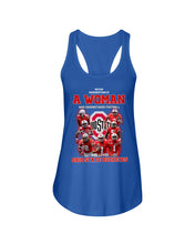 Load image into Gallery viewer, Woman Loves Ohio States Buckeyes American Football Ncaa 2019 T-Shirt Ladies Flowy Tank
