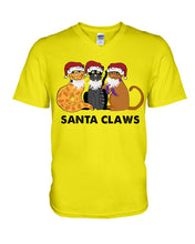 Load image into Gallery viewer, Santa Claws Funny Gift Christmas Gift For Cat Lovers Guys V-Neck