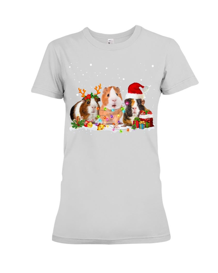 Cute Guinea Pigs Christmas Gift For Guinea Pigs Lovers Ladies Tee