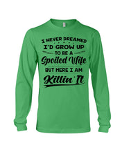 Load image into Gallery viewer, Spoiled Wife Funny Quote Family Tee Unisex Long Sleeve