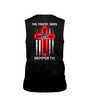 Load image into Gallery viewer, God Country Corps Semper Fi Black T-Shirt Unisex Long Sleeve