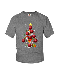 Bowling   Bowling Christmas Tree Christmas T-Shirt Youth Tee