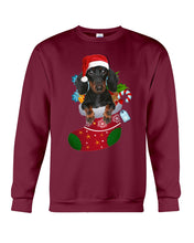 Load image into Gallery viewer, Dachshund In A Sock Christmas Cute Gift For Dachshunds Lovers Sweatshirt