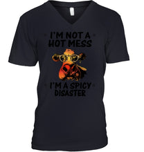 Load image into Gallery viewer, Heifer Not A Hot Mess Spicy Disaster Funny Quote Tee Guys V-Neck