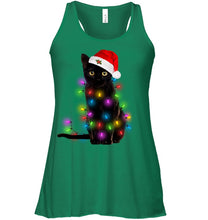 Load image into Gallery viewer, Cat Merry And Bright New Ladies Flowy Tank