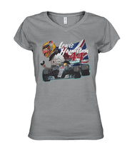 Load image into Gallery viewer, Lewis Hamilton 44 Formula 1 Champion 2019 Gift For Fans Ladies V-Neck