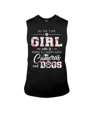Load image into Gallery viewer, A Girl Who Is Happy With Cameras And Dogs Gift For Dog Lovers T-Shirt Unisex Long Sleeve