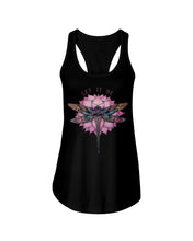 Load image into Gallery viewer, Let It Be Dragonfly Lotus Ladies Flowy Tank
