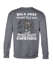 Load image into Gallery viewer, Grumpy Old Man Anger Issue For Stupid People Black T-Shirt Sweatshirt