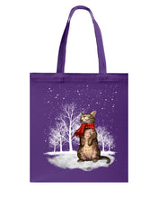 Load image into Gallery viewer, Merry Christmas - Bear Basketweave Tote Bag