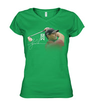Load image into Gallery viewer, Tiger Wood Golf Lovers Autograph Shirt Ladies V-Neck