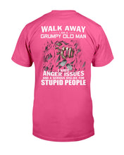 Load image into Gallery viewer, Grumpy Old Man Anger Issue For Stupid People Black T-Shirt Guys Tee
