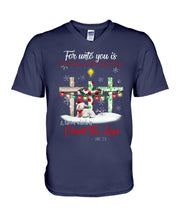 Load image into Gallery viewer, Savior Christ The Lord Gift For Christmas Gift T-Shirt Guys V-Neck