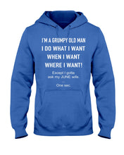 Load image into Gallery viewer, Grumpy Old Man June Wife Black Quote T-Shirt Hoodie